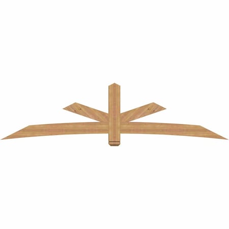 Ekena Millwork Alberta Smooth Timber Gable Bracket, Western Red Cedar, 108"W x 27"H x 5 1/2"D x 5 1/2"F, 6/12 Pitch GBW108X27X0606ALB00SWR